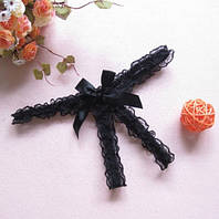 Трусики з розрізом жіночі чорні - розмір універсальний, (резинка)