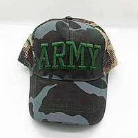 Мужская кепка ARMY с сеткой унисекс, Камуфляж Серый / Бейсболка летняя