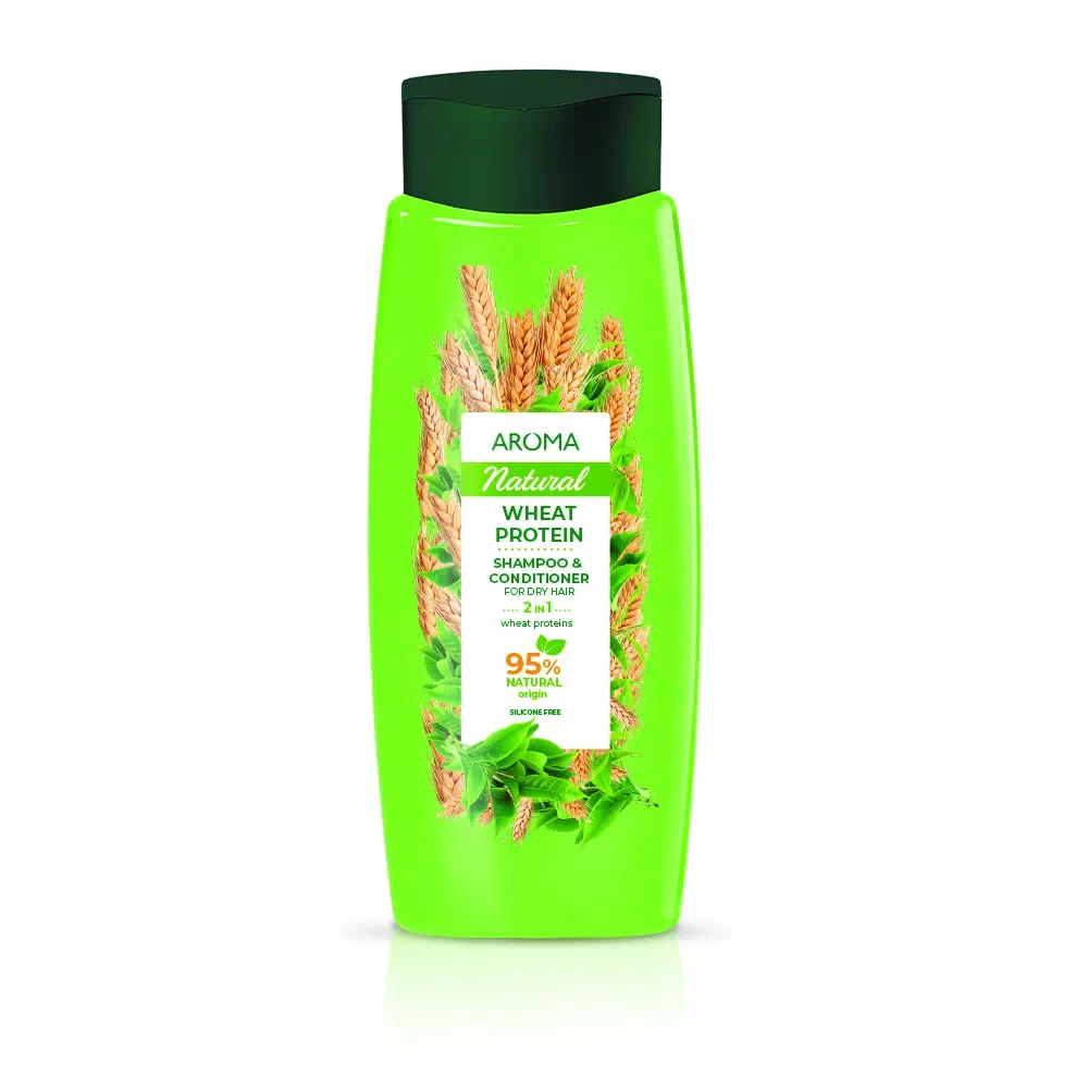 Шампунь і кондиціонер 2 В 1 AROMA NATURAL Протеїн пшениці 400 мл
