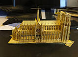 Металева збірна 3D модель Собор Паризької Богоматері з підсвічуванням 115*45*70 мм. Конструктор Нотр Дам де Парі, фото 10