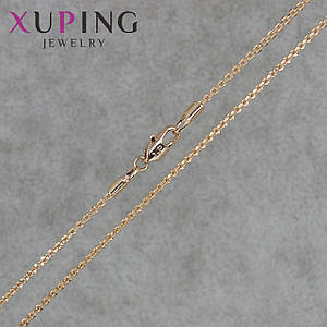 Цепочка Xuping Jewerly длина 45 см ширина 1 мм медицинское золото якорное плетение застёжка шпрингель