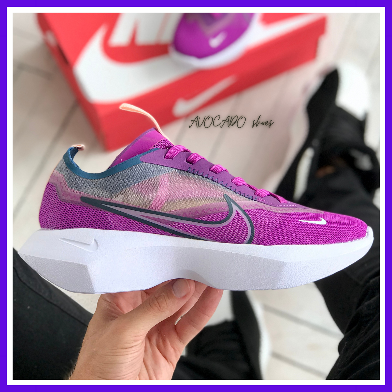 Кросівки жіночі Nike Vista найк віста фіолетові з білою найки виста ...