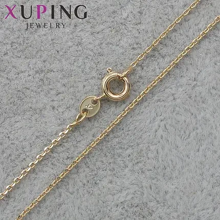 Цепочка Xuping Jewerly длина 60 см ширина 0.5 мм медицинское золото якорное плетение застёжка-шпрингель - фото 1 - id-p1654312014