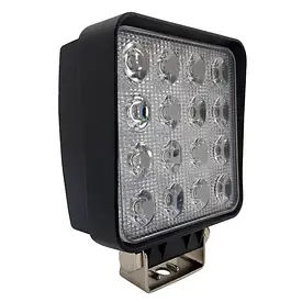LED фара 48W 16x3W широкий промінь, квадратний корпус 3500 LM LLED фара робоча квадратна 48W, 16 ламп, 10-30V