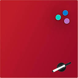 Дошка скляна магнітно-маркерна 60х90 см, червона