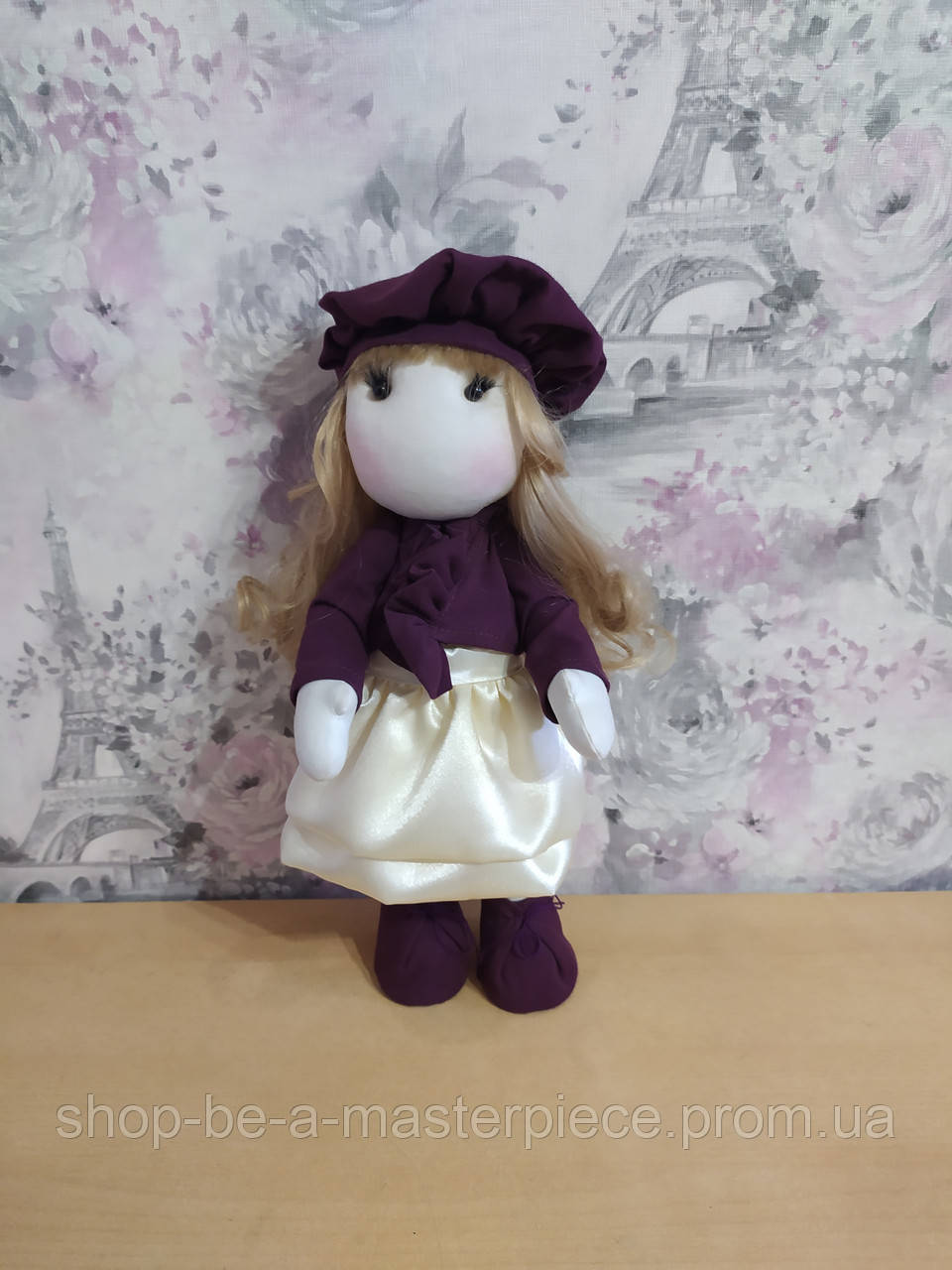 Інтер'єрна лялька Француженка подарунок для дівчини 37см 00066