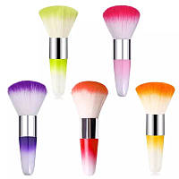 Пензлик пухнастий для нанесення пудри і рум'ян, (колір рандомно)