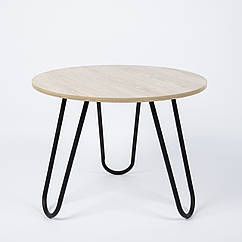 Журнальний стіл "Радде" Дуб Античний (круглий) 600*454 мм Євро