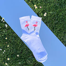 Шкарпетки з принтом "Фламінго" серії TREN 23-25 р. (12 пар!) (37-39) (Демісезон/літні) Варос