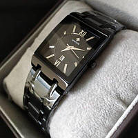 Стильные женские наручные часы Wwor Chain кварцевые с японским механизмом, Квадратные черные