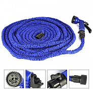 Шланг для поливання 30 метрів із розпилювачем, садовий, поливальний СИНІЙ X HOSE 3