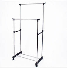 Універсальна міцна Подвійна підлогова пересувна стійка для одягу Double-Pole.Найкраща ціна!, фото 3