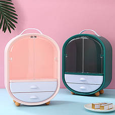 Органайзер для косметики/шафчик 3 секції Рожевий кейс для косметики органайзер бокс косметичний W-19, фото 2