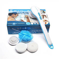Масажна щітка для душу ручний масажер для тіла Spin Spa Brush, фото 5