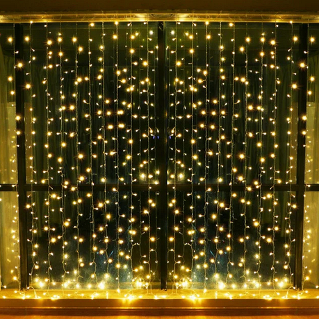 Гірлянда штора 200LED 2х2м 10LEDX20 сусульки RD-9003 контролер Теплий білий ⁇ Світлодіодна вулична гірлянда, фото 1