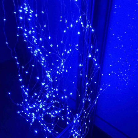 Гірлянда Кінський хвіст 340LED 2 м з контролером RD-245 Колір ламп-синій, фото 1