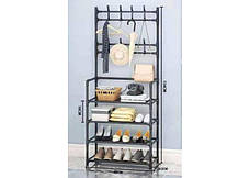 Універсальний вішак для одягу New simple floor clothes rack size 60X29.5X151 см, фото 4