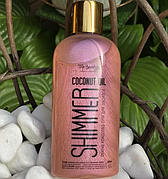 Кокосова олія для засмаги із шимером Top Beauty Coconut Oil Shimmer 200 мл Rose