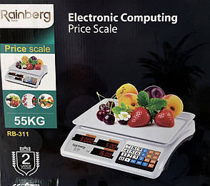 Ваги з лічильником ціни електронні торгові RAINBERG RB-311 до 55 кг, фото 2