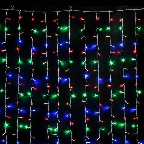 Гірлянда штора 2х2 метра 144 LED Мультиколірна, фото 1