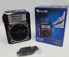 Радіоприймач + Mp3 USB + ліхтар LED Golon USB micro SD, фото 6