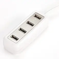 Заряджання концентратор USB HUB на 4 порти з вимикачами HSM-50171, фото 4