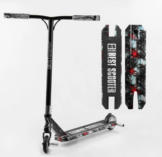 Трюковий самокат Best Scooter BS-77101 система компресії HIC, діаметр коліс 110 мм, пеги 2