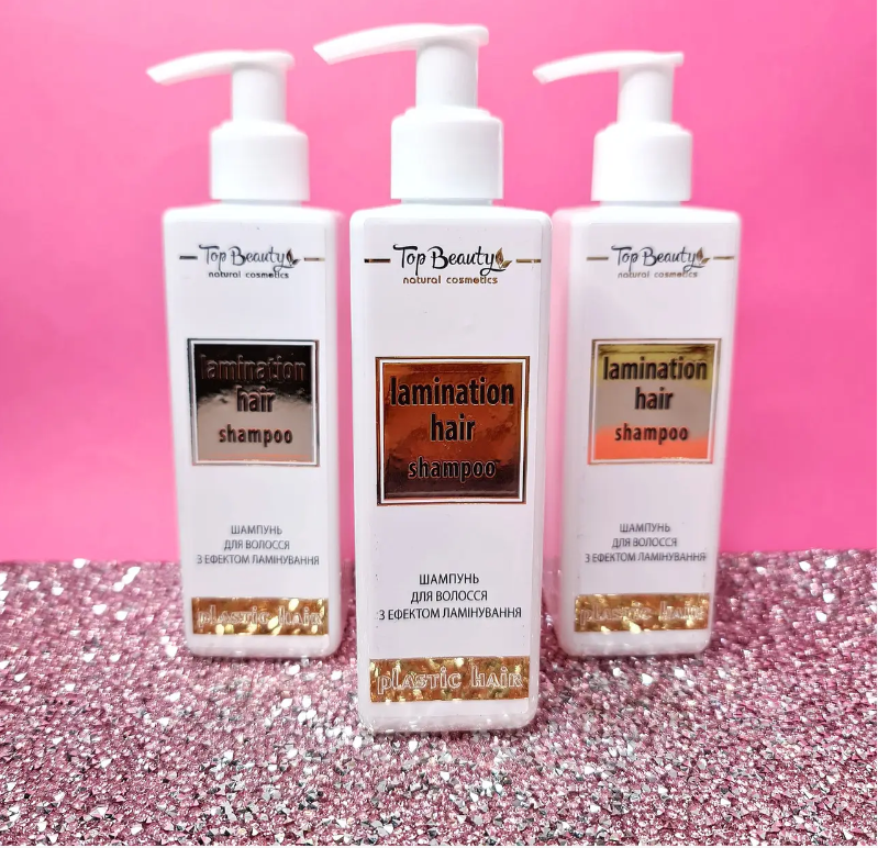 Шампунь безсульфатний для волосся з ефектом ламінування Top Beauty 250 мл
