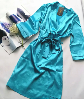 Атласний халат жіночий, всі кольори, фото 2