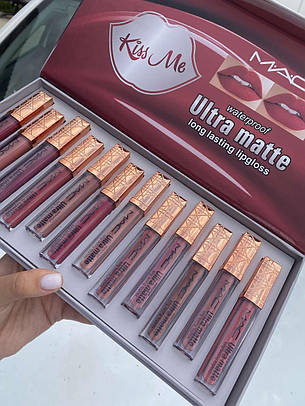Матова помада набір від MAC Matte 12 в 1, фото 1