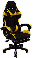 Кресло геймерское Bonro B-810 желтая с подставкой для ног