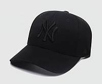 Кепка Бейсболка NY Нью-Йорк (New York) с изогнутым козырьком Черный логотип, Унисекс New Era One size
