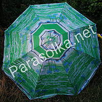 Пляжный садовый зонт зеленый с пальмами усиленный 2,2 метра цвет 7а