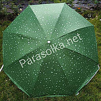 Пляжный садовый зонт зеленый с каплями 2,2 метра