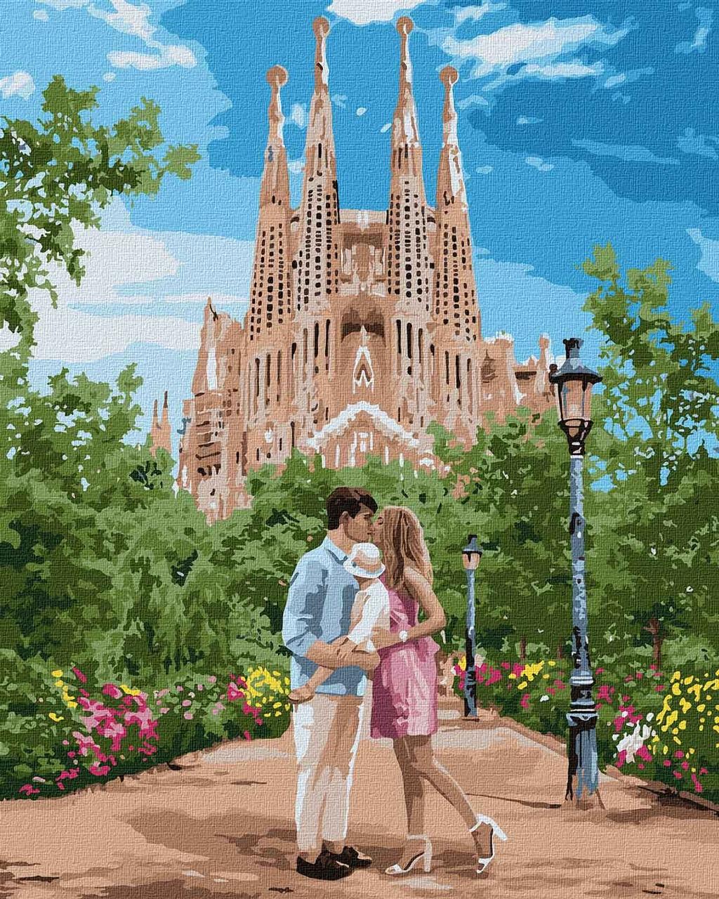 Картина за номерами "Подорож до Барселону" 40*50 см KHO4789