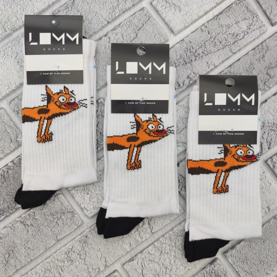 Шкарпетки з приколами демісезонні LOMM Premium 0216 Котопес Україна розмір 40-45 НМД-0510845