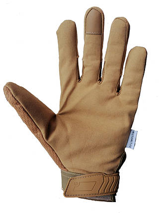 Тактичні штурмові рукавички Ultimatum Койот для ЗСУ,армійські повнопалі рукавички L, фото 2