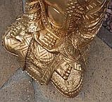 Декоративна статуетка Будда з полістоуну в золотому кольорі h39 см, фото 5