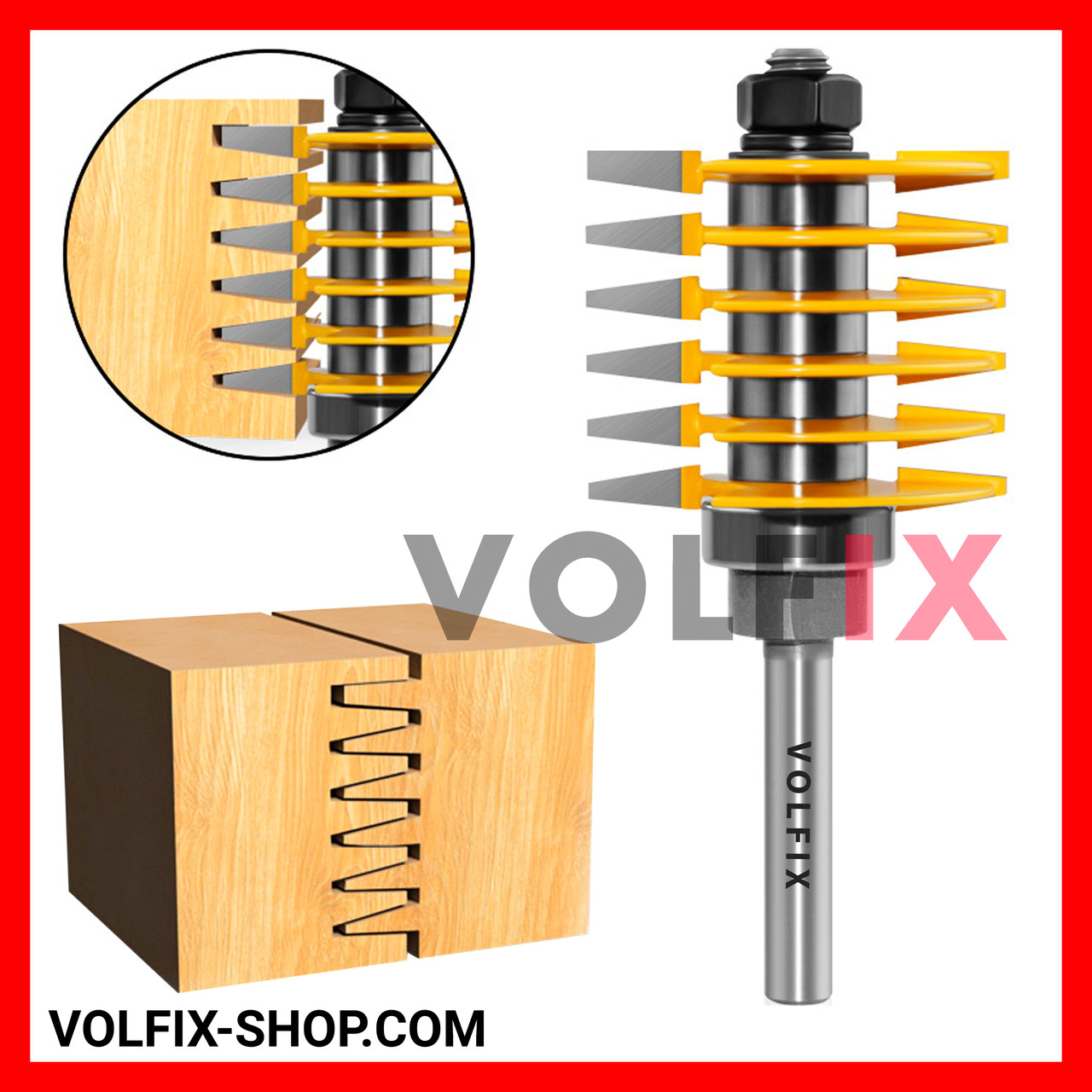 Купить Наборная Фреза VOLFIX FZ-120-522 D8 для Сращивания Древесины ...