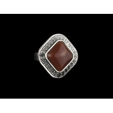 Перстінь жіночий із натуральним каменем Сердолик, фото 1