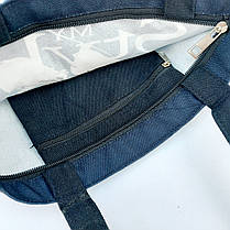 Підліткова молодіжна сумка шоппер  на блискавці, фото 3