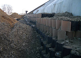 Георешітка об'ємна ГРП 40/20 (яч.33*33, модуль 2.43*823м) 20м2/модуль, зміцнення залізничних укосів