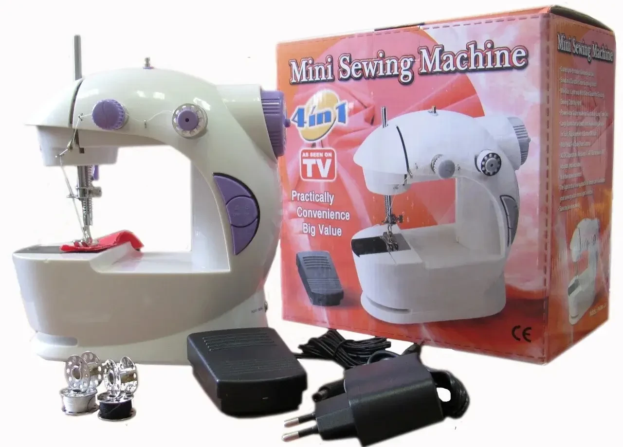 Портативна міні швейна машинка 4 в 1 Mini Sewing Machine SM-201
