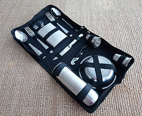 Набір посуду для пікніка з термосом на 4 персони