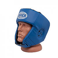 Шлем боксерский L открытый синий Boxer натуральная кожа 0,8-1 мм