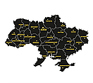 Інтер'єрна вінілова наклейка на стіну Мапа України два кольори (слова, хмара слів, мапа, країна), фото 2