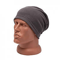 Флисовая шапка-трансформер 3 в 1 (маска, шапка, шарф-баф) серая