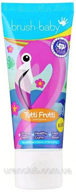 Дитяча зубна паста від 3 до 6 років 50 мл Brush baby tutti frutti браш бейби brush-baby
