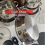 Набір каструль Benson з нержавіючої сталі 18 предметів, фото 4