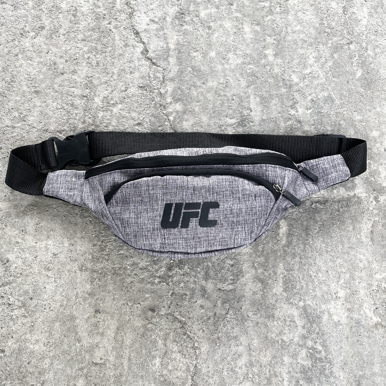 Бананка поясна Ufc чоловіча жіноча антрацит сумка через плече спортивна Юфс